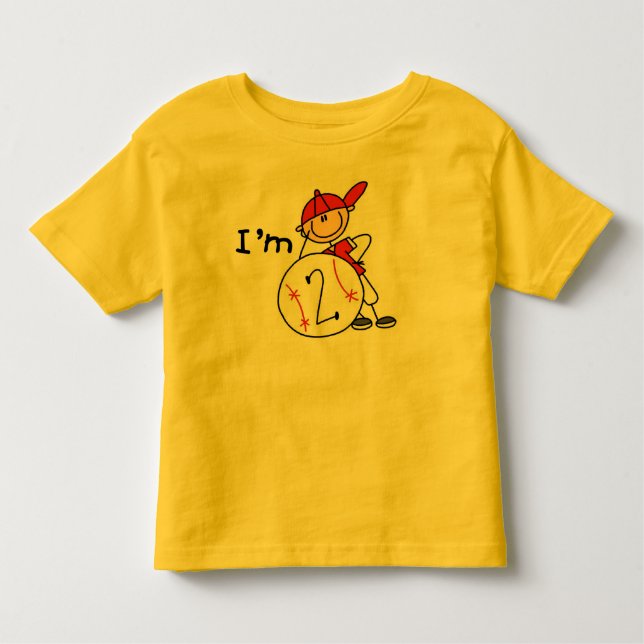 T-shirt Pour Les Tous Petits Baseball de garçon J'ai 2 ans (Devant)