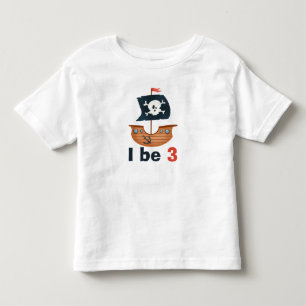 T-shirt Pour Les Tous Petits Bateau Pirate Anniversaire Personnalisé
