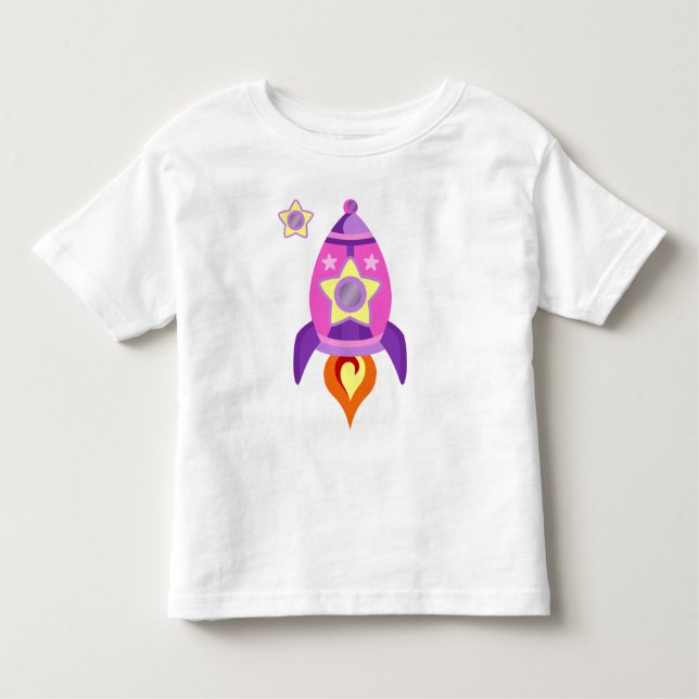 T-shirt Pour Les Tous Petits Bateau rose de Rocket (Devant)