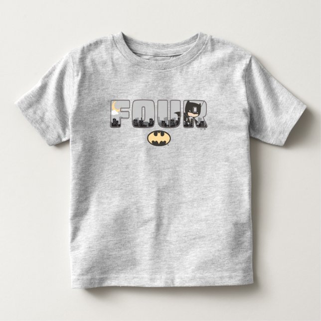 T-shirt Pour Les Tous Petits Batman | Quatrième Anniversaire (Devant)