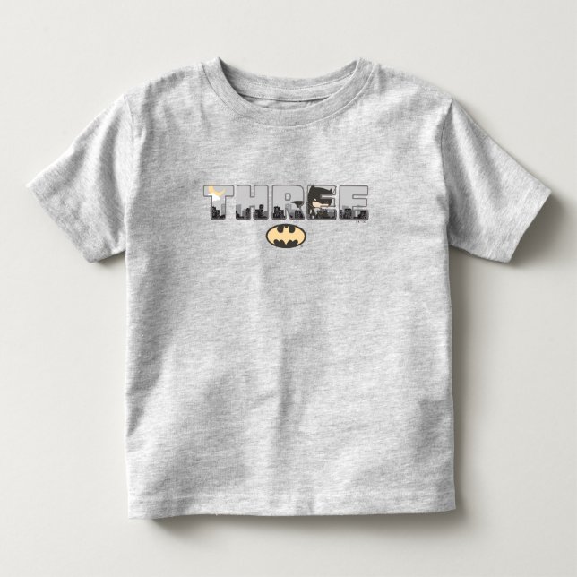 T-shirt Pour Les Tous Petits Batman | Troisième anniversaire (Devant)