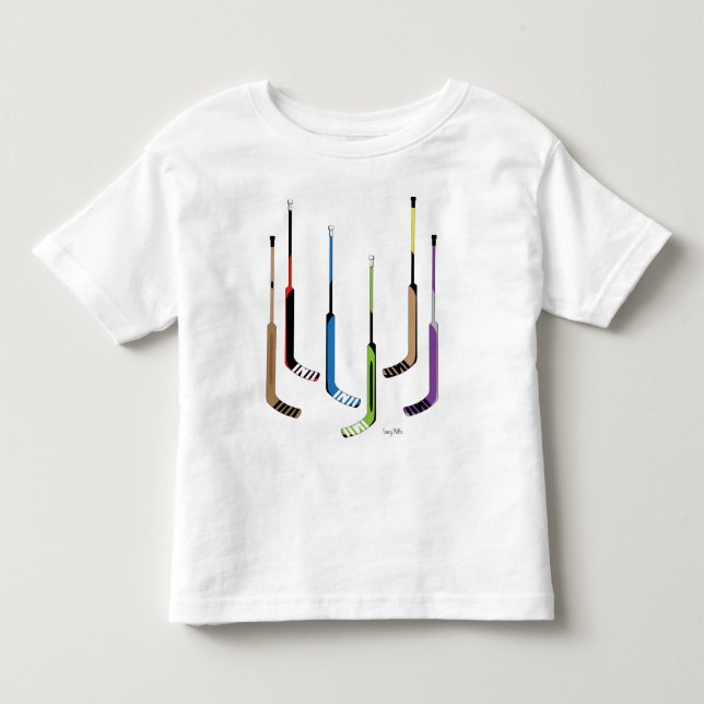 T-shirt Pour Les Tous Petits Bâtons de gardien Hockey (Devant)