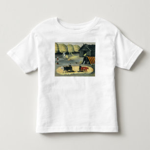T-shirt Pour Les Tous Petits Battage du plancher dans un pays géorgien