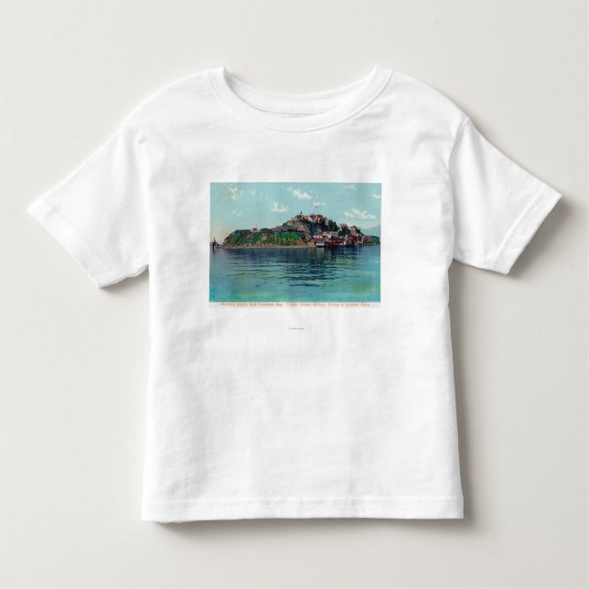 T-shirt Pour Les Tous Petits Bayview d'île et de prison d'Alcatraz (Devant)