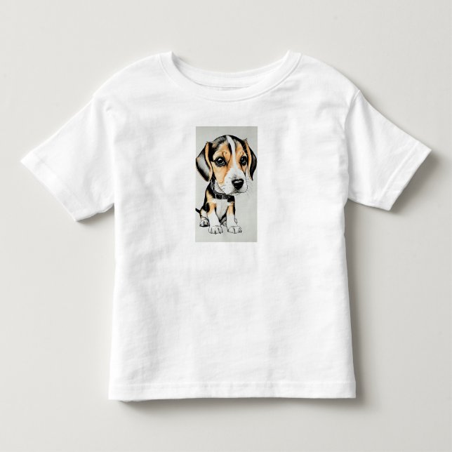 T-shirt Pour Les Tous Petits Beagle Puppy (Devant)