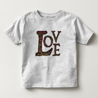 T-shirt Pour Les Tous Petits Beau LOVE WordArt - Diffuser l'amour et la compass