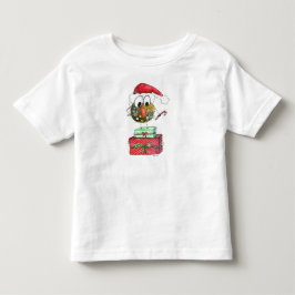 T-shirt Pour Les Tous Petits Beau Oiseau de Noël Whimsical