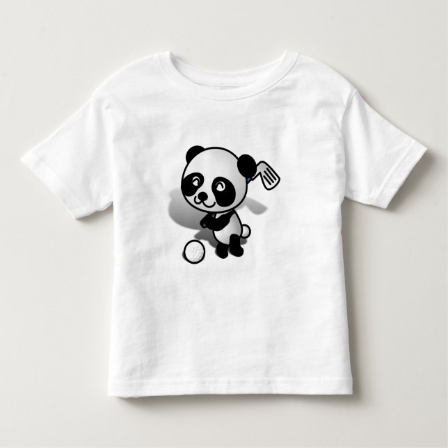 T-shirt Pour Les Tous Petits Bébé Cartoon Bébé Panda Ours Golf (Devant)