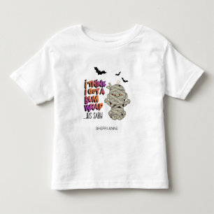 T-shirt Pour Les Tous Petits Bébé momie enveloppé Halloween Orange ID683