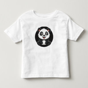 T-shirt Pour Les Tous Petits Bébé Panda de Dessin Animé Mignon