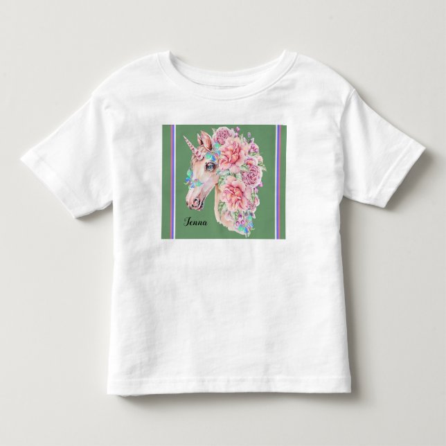T-shirt Pour Les Tous Petits Bébé Tee Girls avec Cheval Magique (Devant)