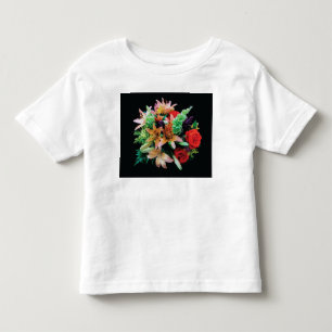 T-shirt Pour Les Tous Petits Belles Fleurs Jeter Oreiller