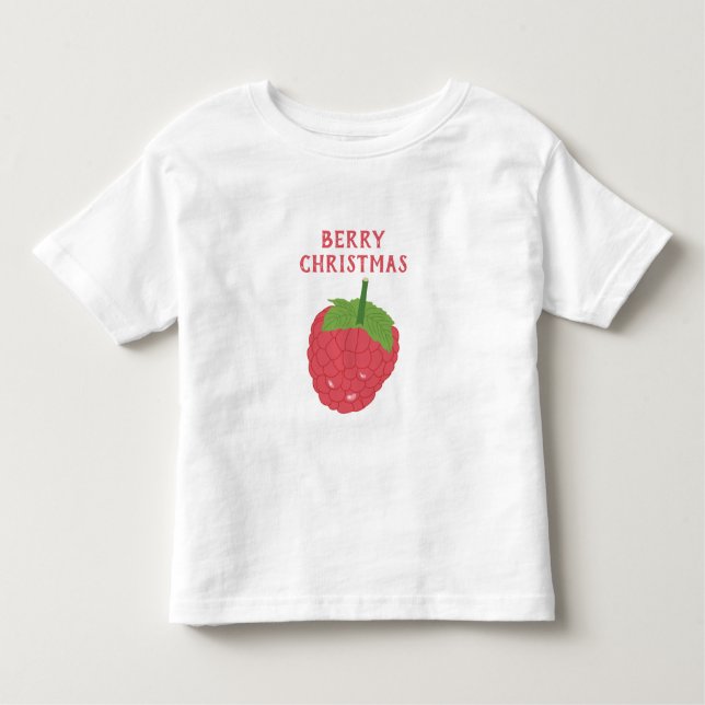 T-shirt Pour Les Tous Petits Berry Christmas Raspberry Fruit Design (Devant)