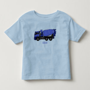 T-shirt Pour Les Tous Petits Béton mélange camion de transport caricature