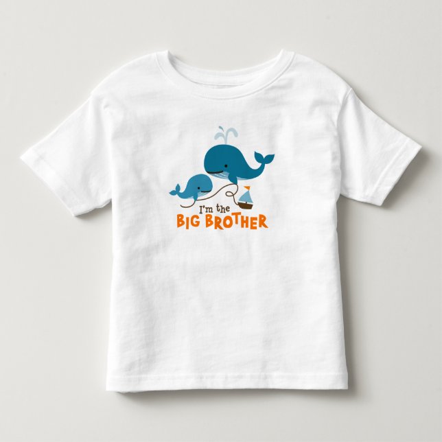 T-shirt Pour Les Tous Petits Big Brother - Mod Whale (Devant)