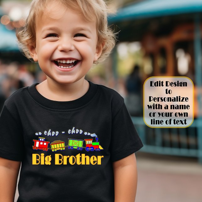 T-shirt Pour Les Tous Petits Big Brother Whimsical Choo Choo Train (Créateur téléchargé)