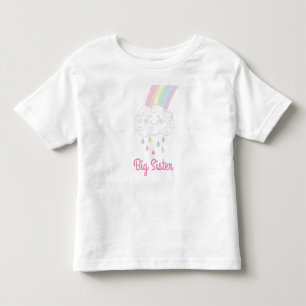 T-shirt Pour Les Tous Petits Big Sister Rainbow