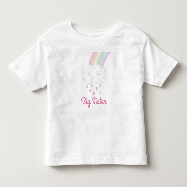 T-shirt Pour Les Tous Petits Big Sister Rainbow (Devant)