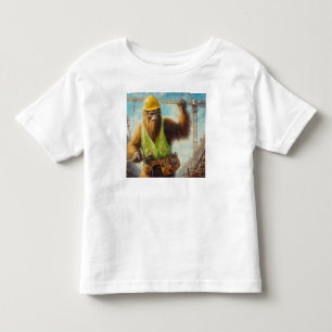 T-shirt Pour Les Tous Petits Bigfoot le travailleur du bâtiment