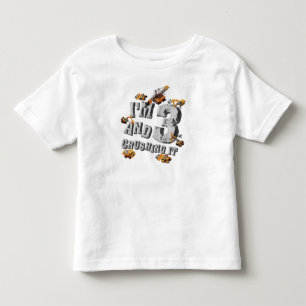 T-shirt Pour Les Tous Petits Birthday Boy 3 Construction 3e Anniversaire Excava