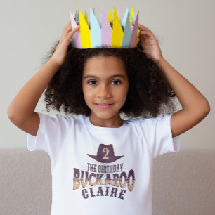 T-shirt Pour Les Tous Petits "Birthday Buckaroo" Cowgirl Western Enfants Annive