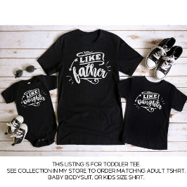 T-shirt Pour Les Tous Petits Black Daddy et moi à jumeler père fille