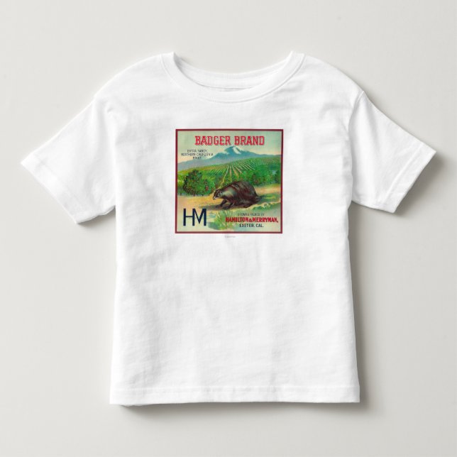 T-shirt Pour Les Tous Petits Blaireau LabelExeter orange, CA (Devant)