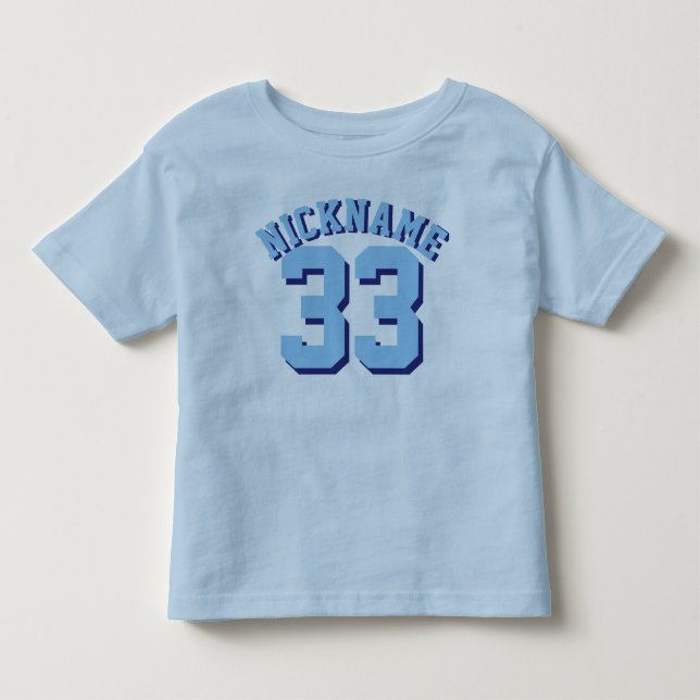 T-shirt Pour Les Tous Petits Bleu | Design Jersey Sport (Devant)