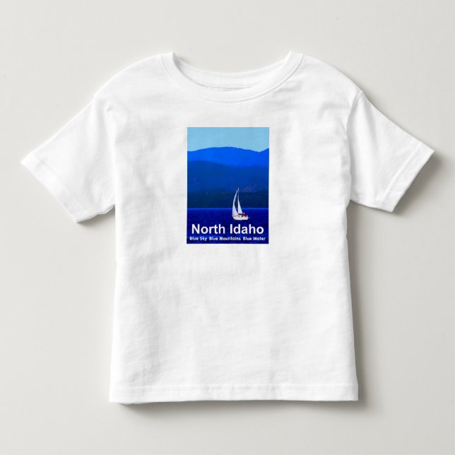 T-shirt Pour Les Tous Petits Bleu nord de l'Idaho (Devant)