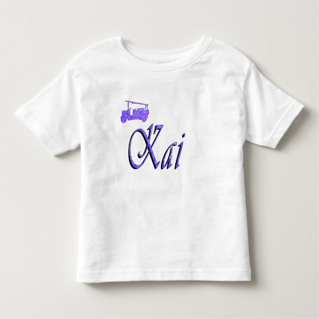 T-shirt Pour Les Tous Petits Blue Kai Nom Avec Camion Fire (Devant)