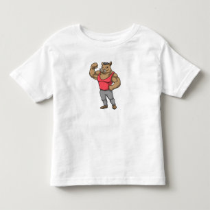 T-shirt Pour Les Tous Petits Boar Bodybuilder Muscles Bodybuilding