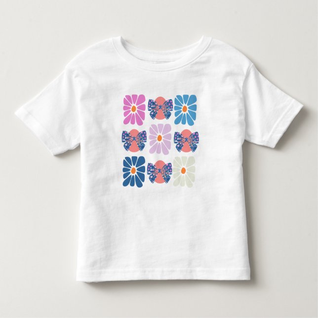 T-shirt Pour Les Tous Petits Boho rétro floral simple (Devant)