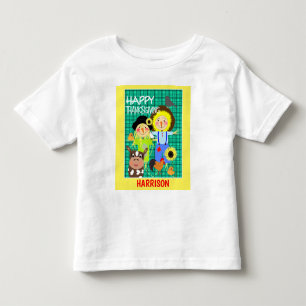 T-shirt Pour Les Tous Petits Bon thanksgiving mignonne Écarts de dessin