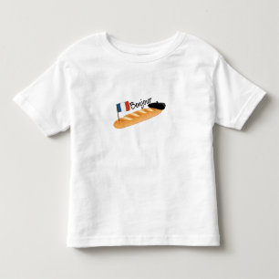 T-shirt Pour Les Tous Petits Bonjour Baguette - Drôle Français