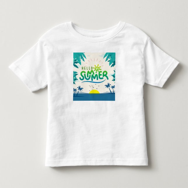 T-shirt Pour Les Tous Petits Bonjour été (Devant)
