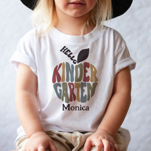T-shirt Pour Les Tous Petits Bonjour jardin d'enfants Premier jour de l'école C