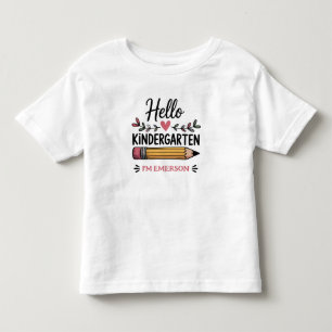 T-shirt Pour Les Tous Petits Bonjour maternelle personnalisé retour à l'école