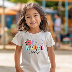 T-shirt Pour Les Tous Petits Bonjour maternelle premier jour d'école Pomme
