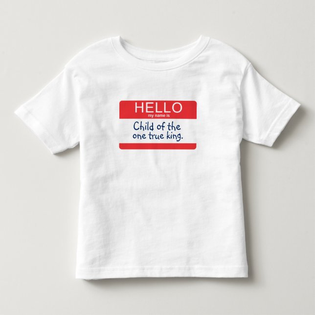 T-shirt Pour Les Tous Petits Bonjour mon nom est… (Devant)