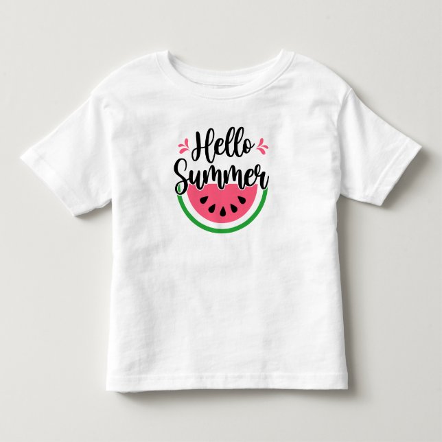 T-shirt Pour Les Tous Petits Bonjour Watermelon été (Devant)