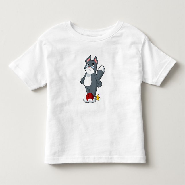 T-shirt Pour Les Tous Petits Boule de bowling de chat (Devant)