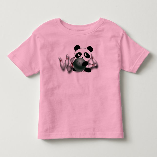 T-shirt Pour Les Tous Petits Bowling d'ours de nounours (Devant)