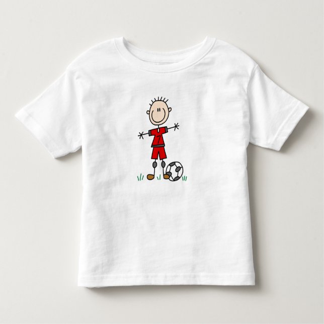 T-shirt Pour Les Tous Petits Boy Red Uniform Soccer Player (Devant)