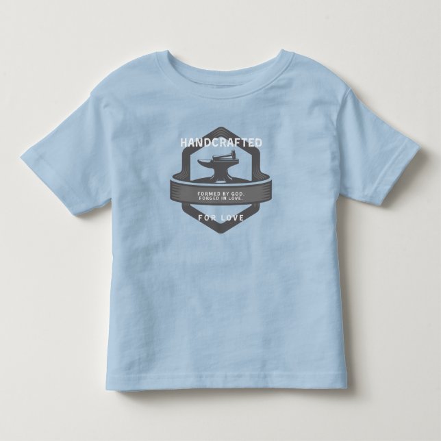 T-shirt Pour Les Tous Petits Boys' Handcrafted For Love (Devant)