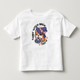 T-shirt Pour Les Tous Petits Brassage de Sorcière Tigrée – Joli Design de Chat 