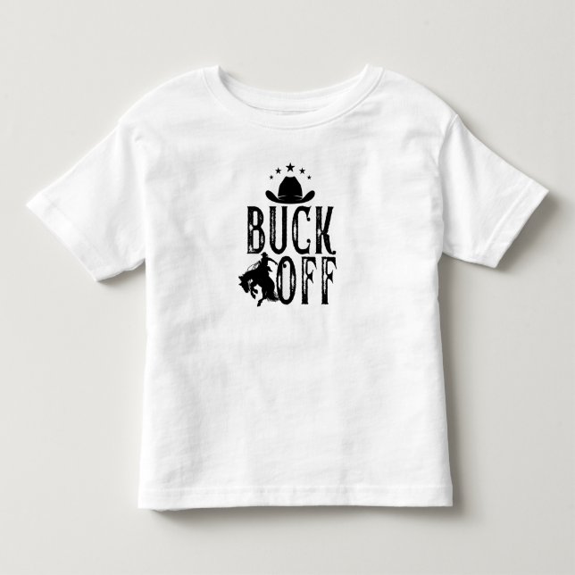 T-shirt Pour Les Tous Petits Buck Western Theme Cowboy Rodeo (Devant)