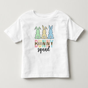 T-shirt Pour Les Tous Petits Bunny Squad   Chasse aux oeufs de Pâques Cute Bunn