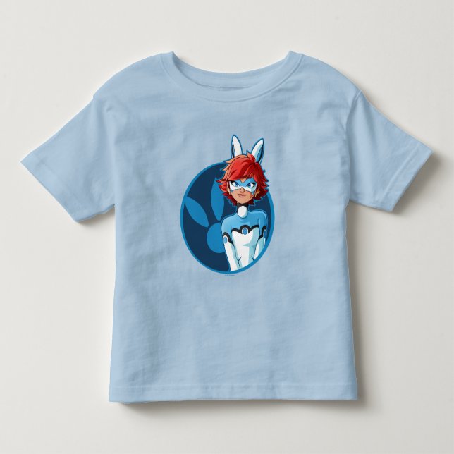 T-shirt Pour Les Tous Petits Bunnyx Badge Bleu (Devant)
