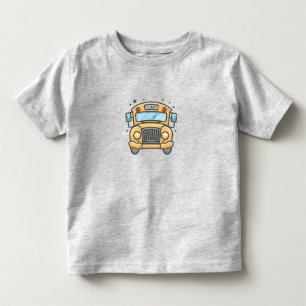 T-shirt Pour Les Tous Petits Bus scolaire en style dessin animé