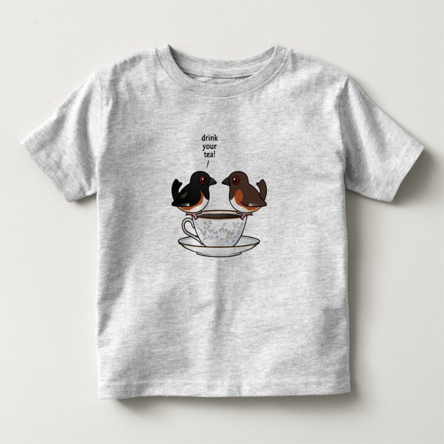 T-shirt Pour Les Tous Petits Buvez de votre thé ! (Devant)